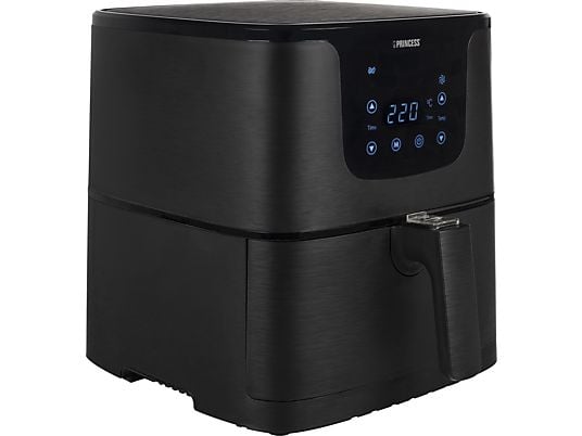 De Ninja Airfryer MAX PRO in actie op de Max Crisp-stand – het digitale display toont 230°C, en vers gebakken kippenvleugels komen er knapperig en goudbruin uit.