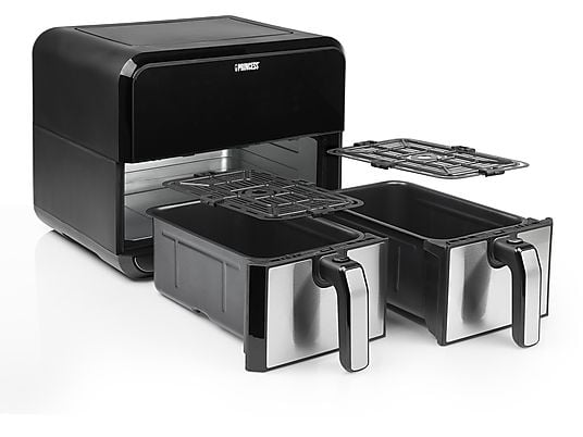 Een volledige maaltijd (gebraden kip met groenten) bereid in de Ninja Airfryer MAX PRO. Dankzij de efficiënte hete-luchttechnologie is dit gerecht sneller klaar en met minder energie verbruikt dan in een conventionele oven.