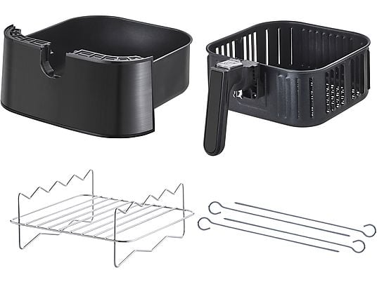 Een volledige maaltijd (gebraden kip met groenten) bereid in de Ninja Airfryer MAX PRO. Dankzij de efficiënte hete-luchttechnologie is dit gerecht sneller klaar en met minder energie verbruikt dan in een conventionele oven.