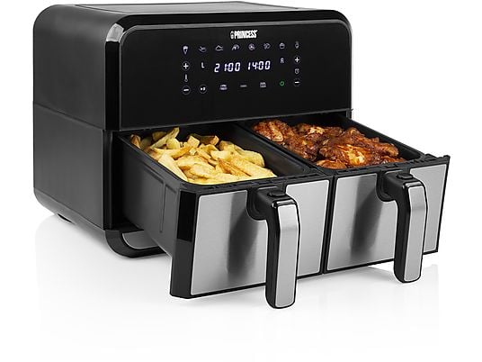 De Ninja Airfryer MAX PRO bakt frietjes met hete lucht en slechts een klein beetje olie, waardoor ze goudbruin en krokant worden zonder overtollig vet.