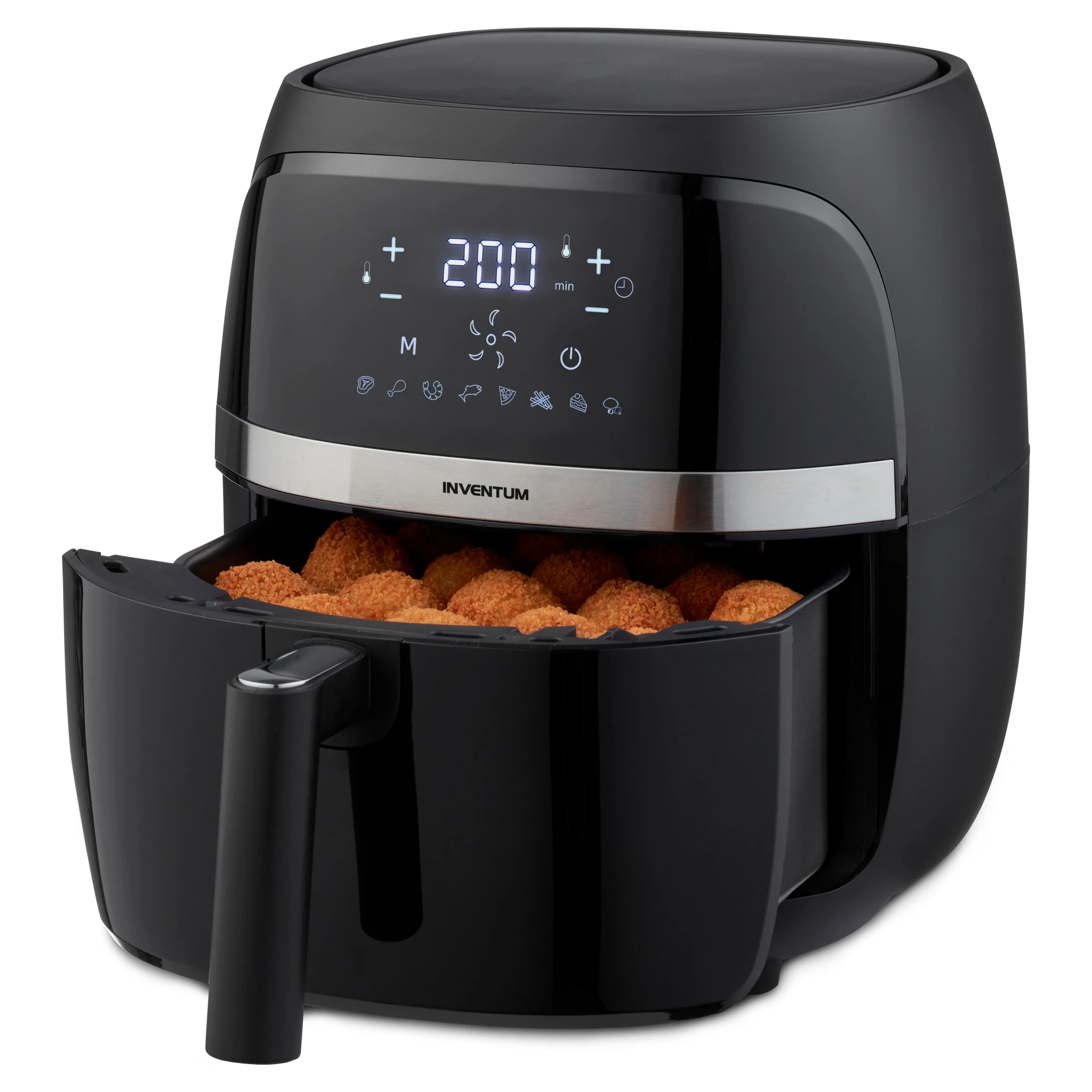 De Ninja Airfryer MAX PRO bakt frietjes met hete lucht en slechts een klein beetje olie, waardoor ze goudbruin en krokant worden zonder overtollig vet.